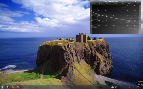 desktop calendar on desktop screenshot