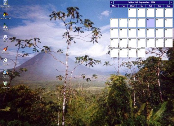 Desktop Calendar A simple calendar that sits directly on your desktop