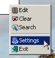 settings menu item