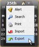export menu item screenshot